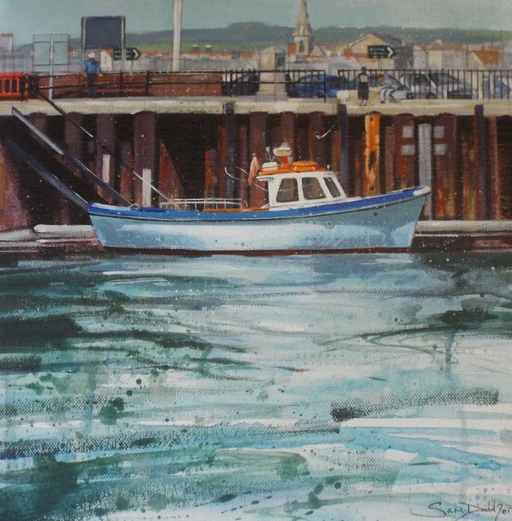 Watching reflections, Weymouth Harbour