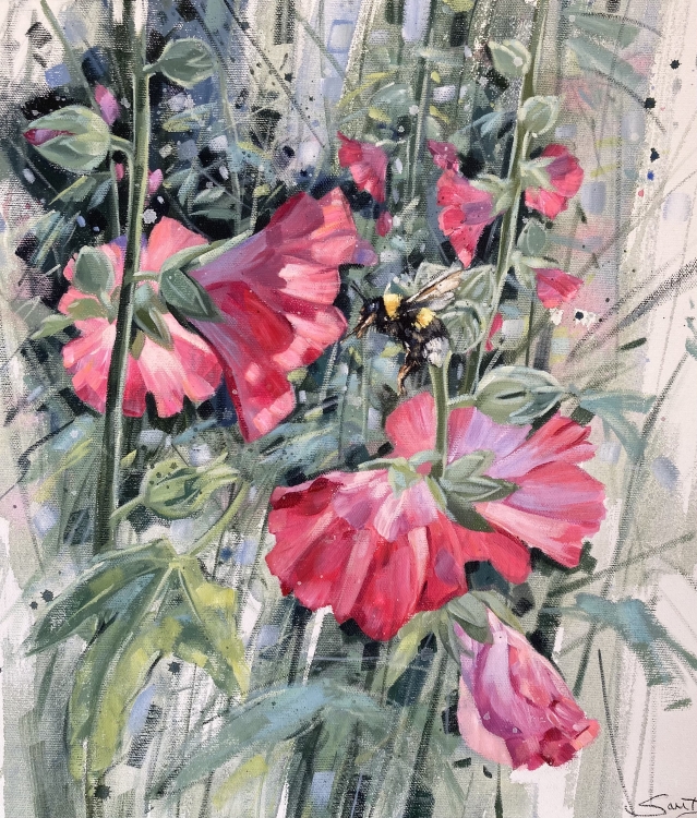 Hollyhock Bumblebee Hollyhock Bumblebee